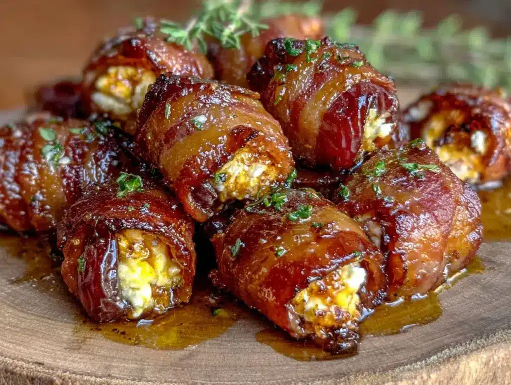 bacon wrapped dates - featured image