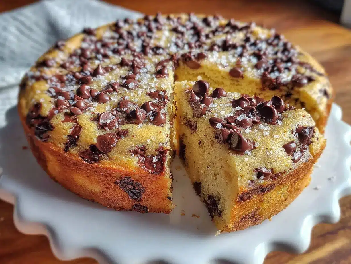 chocolate chip cookie cake preparation steps