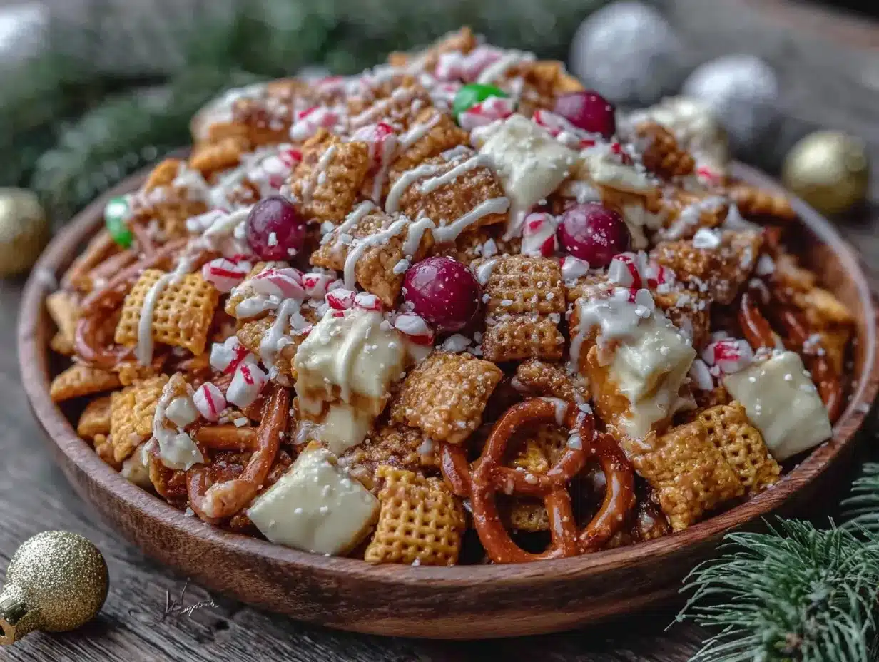 Christmas Chex Mix preparation steps