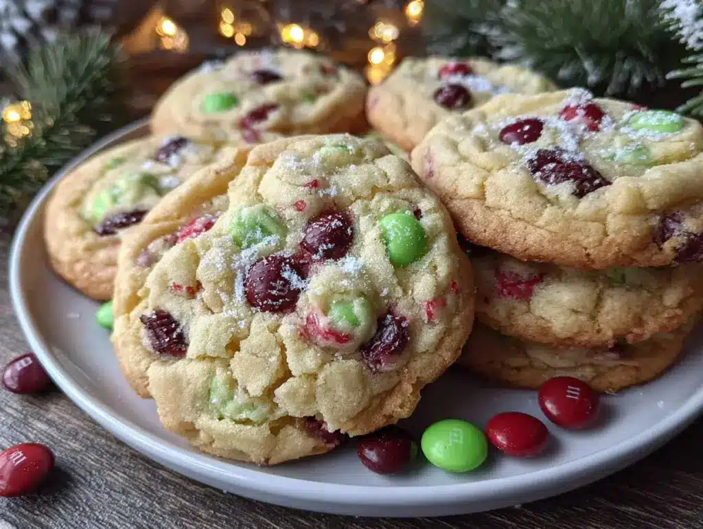 Christmas M&M Cookies - featured image