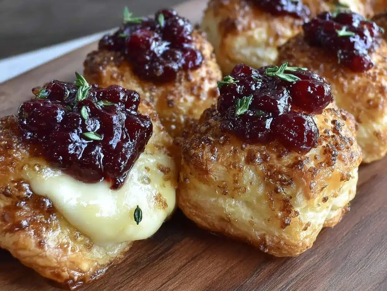 cranberry Brie bites preparation steps