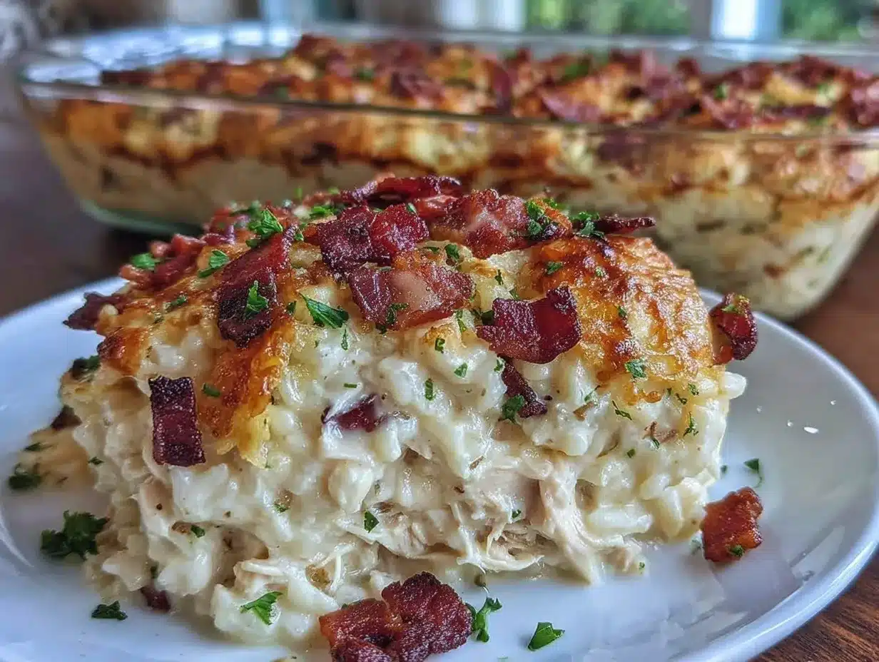 creamy chicken alfredo rice casserole preparation steps