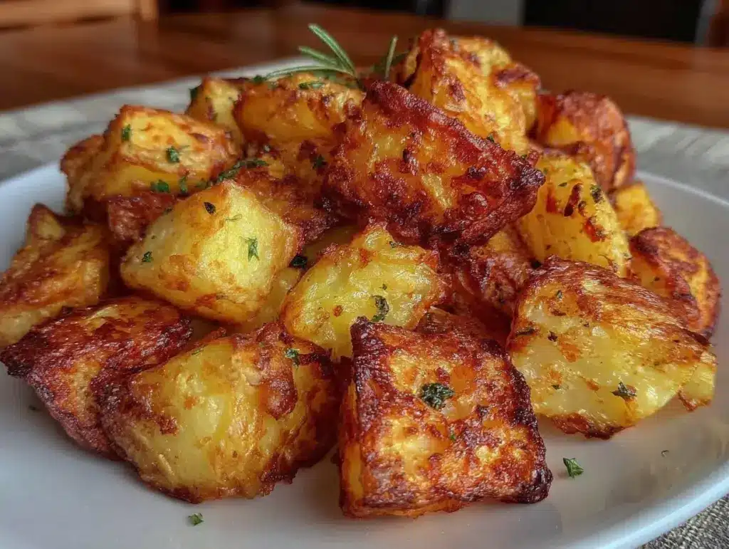 crispy air fryer diced potatoes - featured image