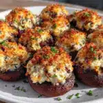 Easy Christmas Stuffed Mushrooms - featured image