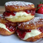 fried strawberry cheesecake sandwiches - featured image