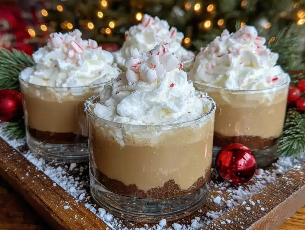 peppermint mocha jello shots - featured image