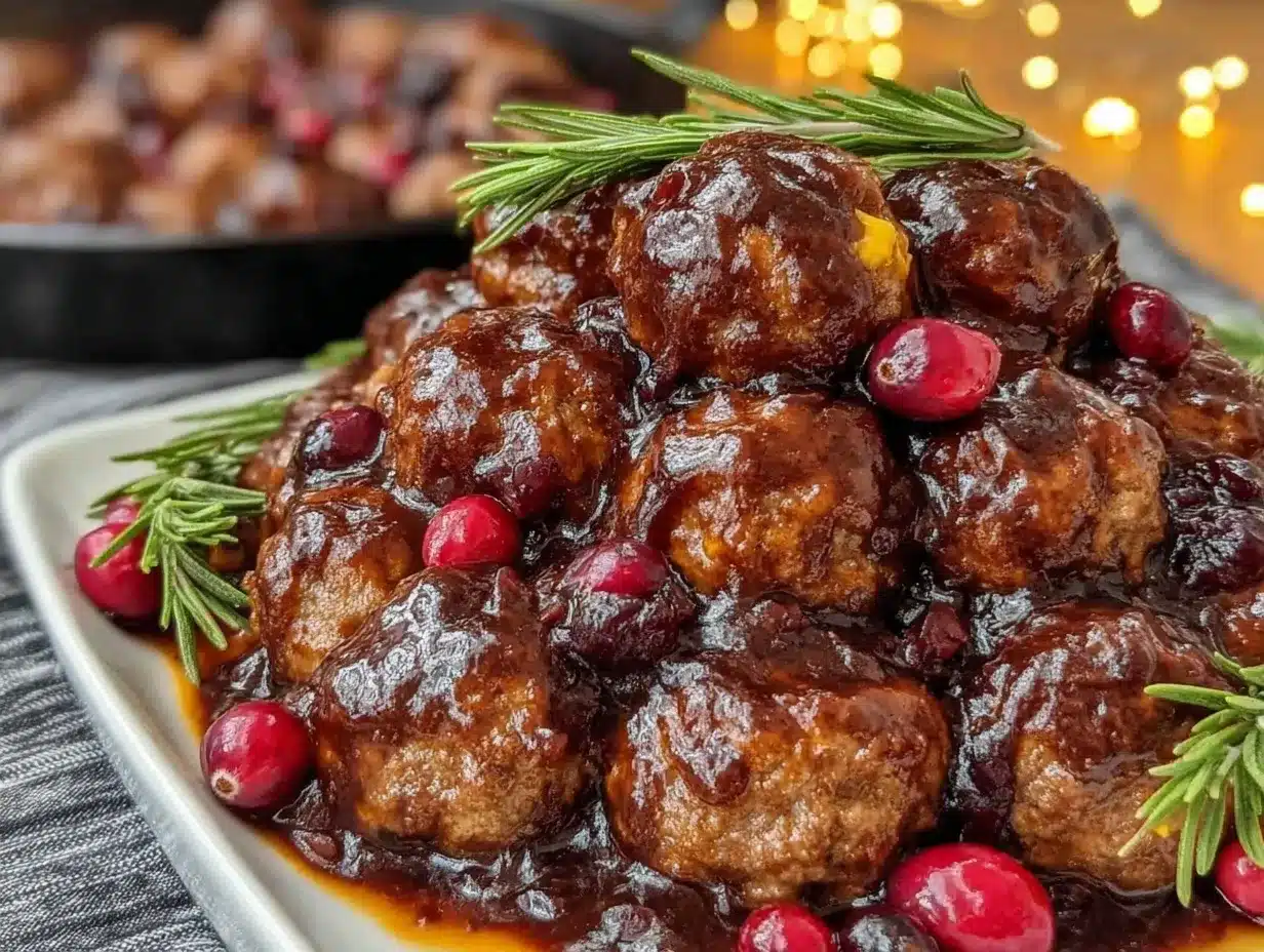 savory cranberry meatballs preparation steps