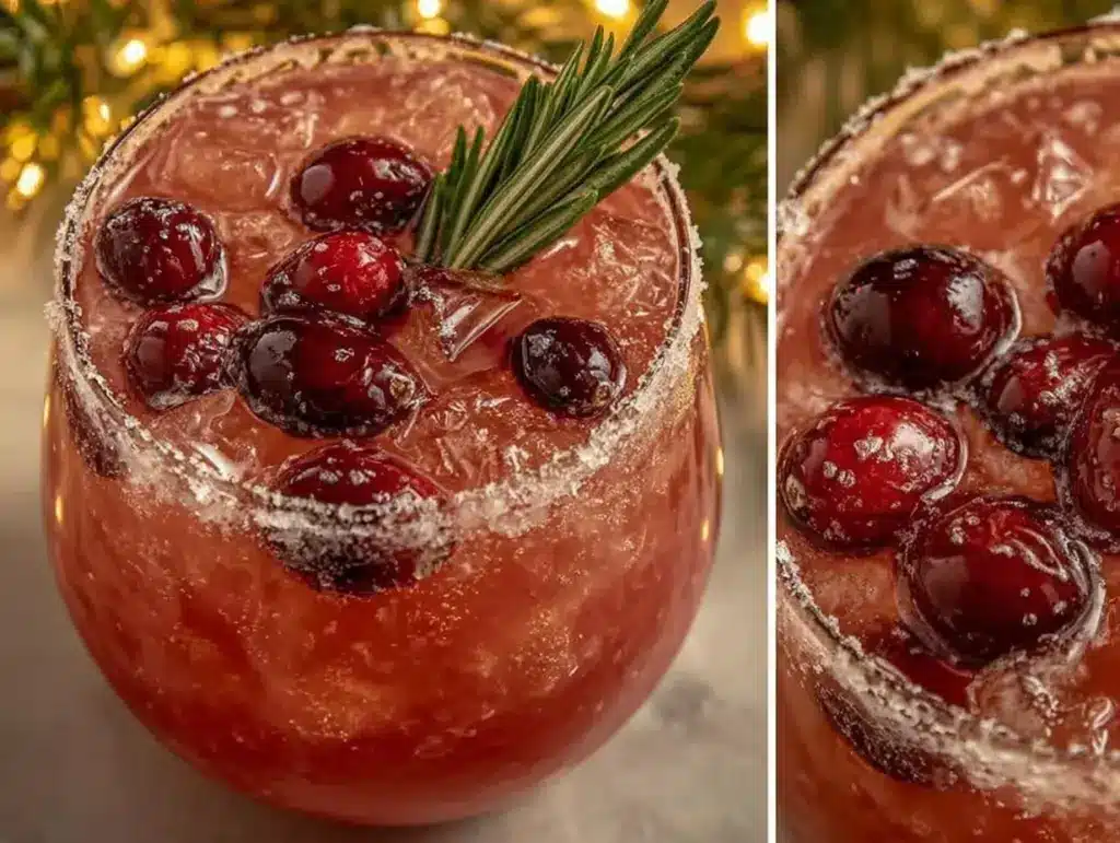 sparkling cranberry mocktail - featured image